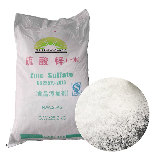  Zinksulfat Mono Lebensmittelqualität Netto 25kg/Beutel 33%-35% Pulverdünger Hersteller Futterqualität